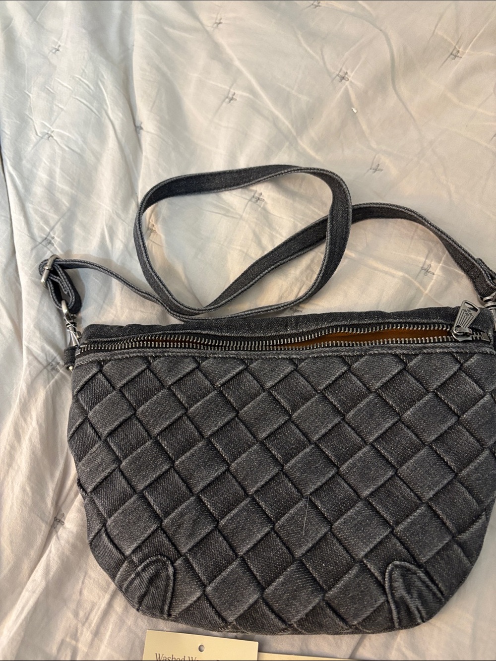 Patricia Nash Quilted Crossbody Bag in Charcoal